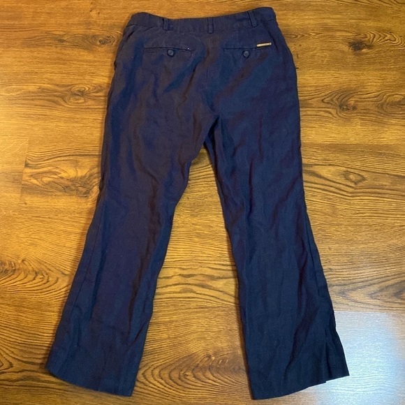 🌷 Michael Kors🌷 Dark Navy Blue Linen Chino Pants - Picture 5 of 7